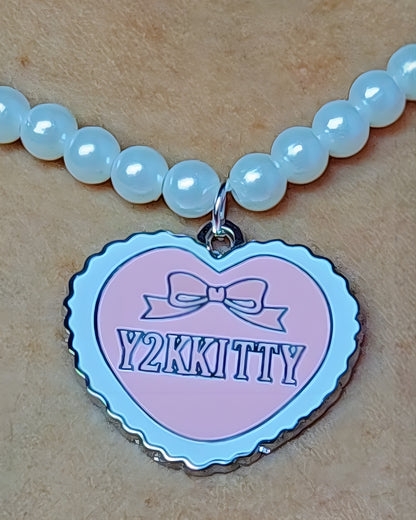Y2KKITTY pearl necklace