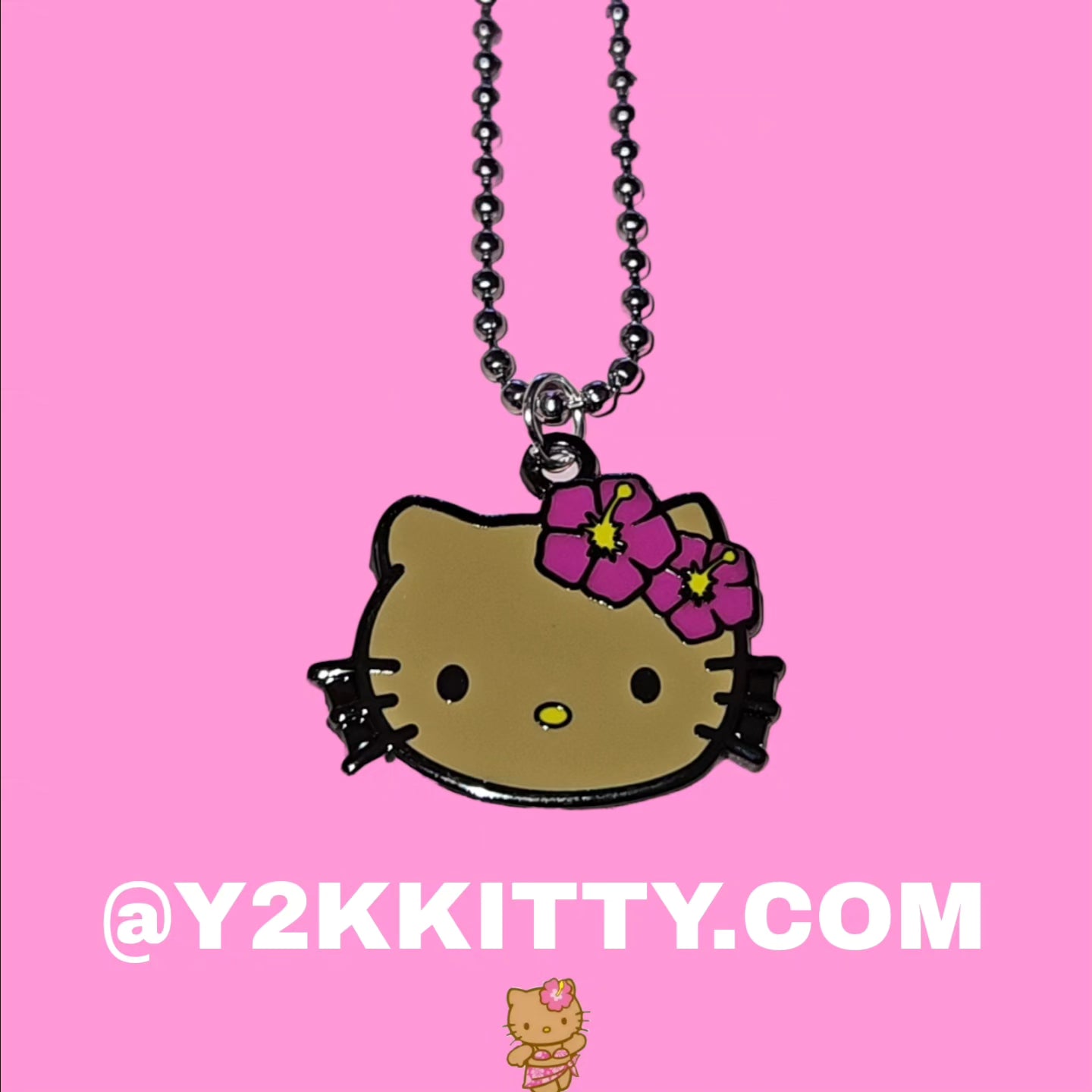 Tan Kitty necklace