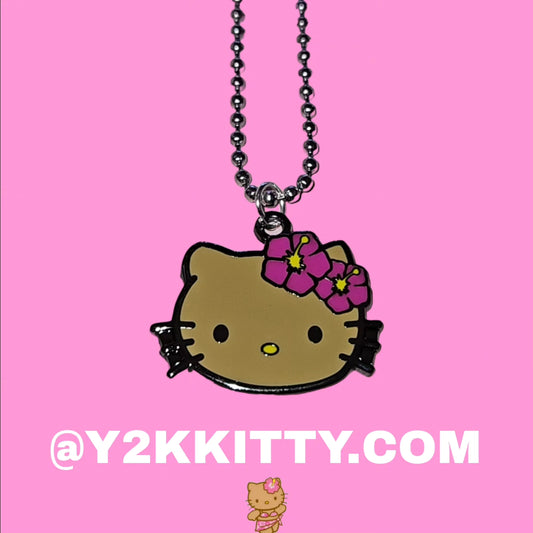 Tan Kitty necklace