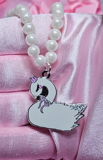 🦢Swan pearl necklace🦢