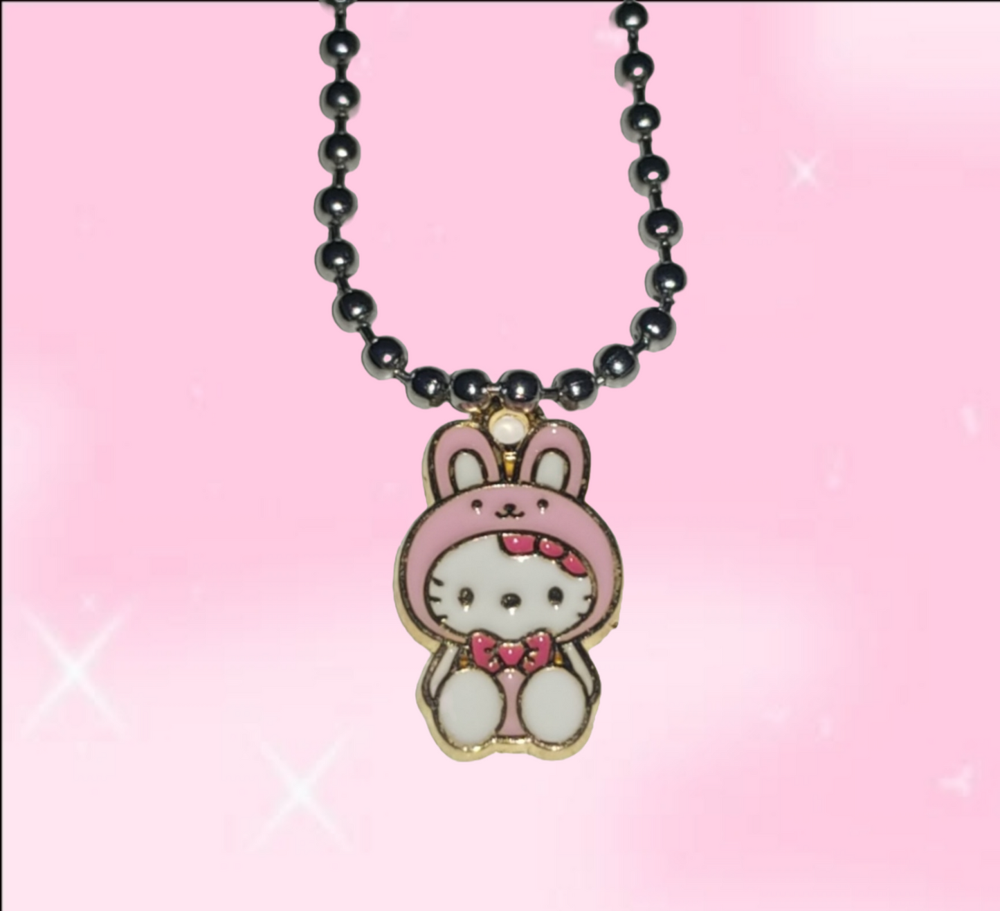Pink little kitty Necklace