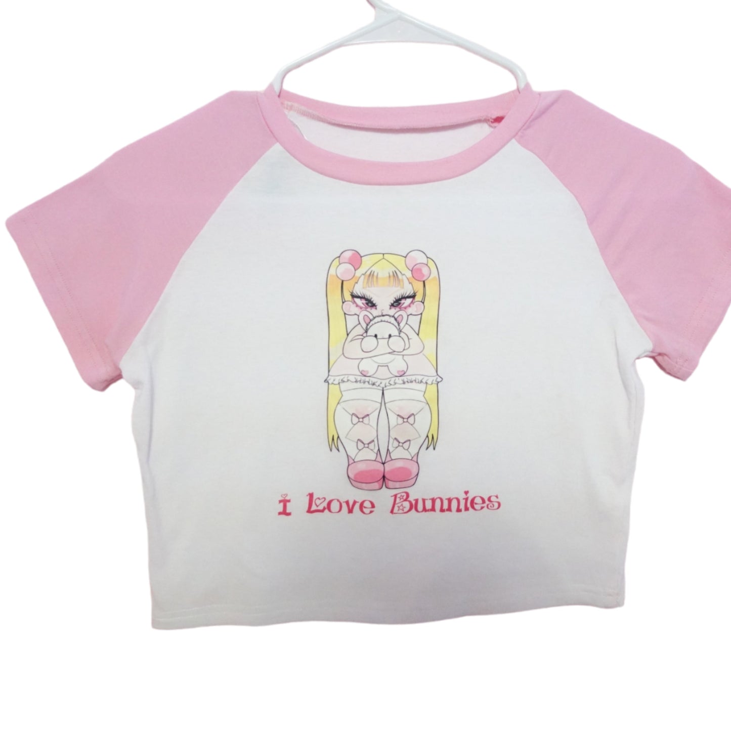 I love Bunnies size medium pink shirt