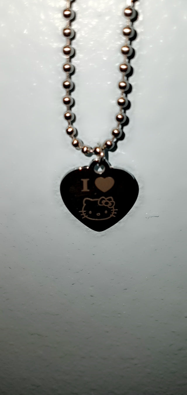 I Heart Kitty Necklace