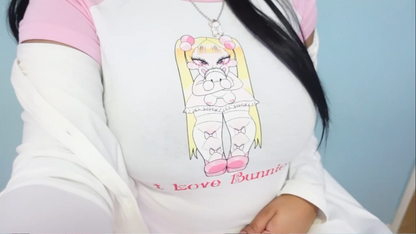 I love Bunnies size large pink shirt